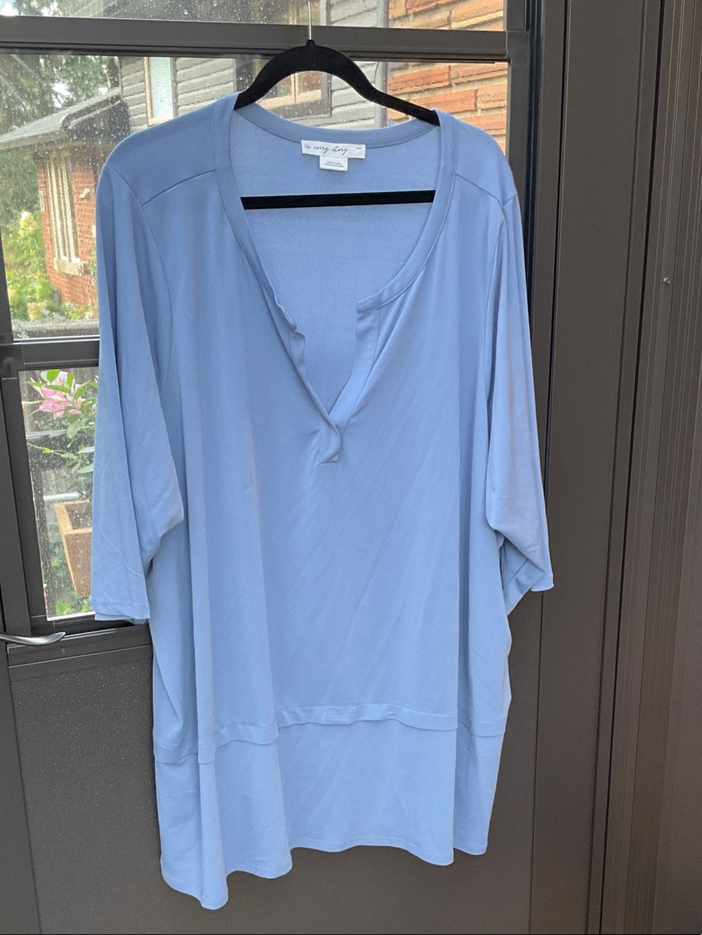 Penningtons Pale Blue Relaxed V-Neck Tunic